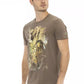 Brown Cotton Men T-Shirt