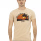 Beige Cotton Men T-Shirt