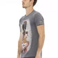 Gray Cotton Men T-Shirt