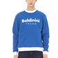 Blue Cotton Men Sweater