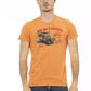 Orange Cotton Men T-Shirt