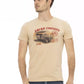 Beige Cotton Men T-Shirt