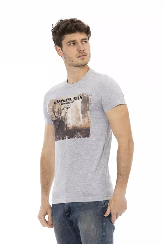 Gray Cotton Mens TShirt