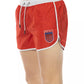 Red Polyester Men Swim Short