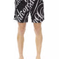 Black Polyester Men Swim Short