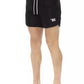 Black Polyester Men Swim Short