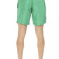 Green Polyester Men Swim Short