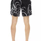 Black Polyester Men Swim Short