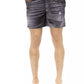 Black Polyester Men Swim Short