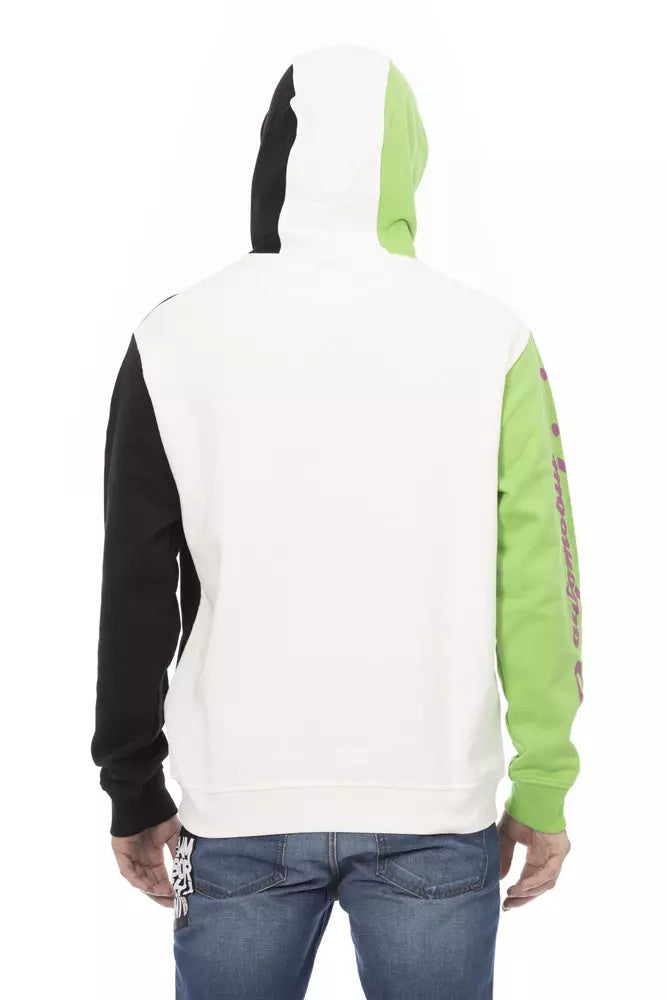 White Cotton Men's Hooded Sweater