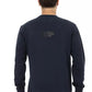 Blue Cotton Men Sweater