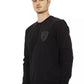 Black Cotton Men Sweater