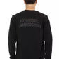 Black Cotton Men Sweater