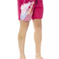 Fuchsia Polyester Men Swim Short