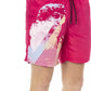 Fuchsia Polyester Men Swim Short