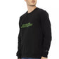 Black Cotton Men Sweater