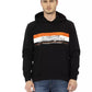 Black Cotton Men Sweater with Hood