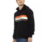 Black Cotton Men Sweater with Hood