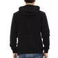 Black Cotton Men Sweater with Hood