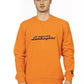 Orange Cotton Men Sweater