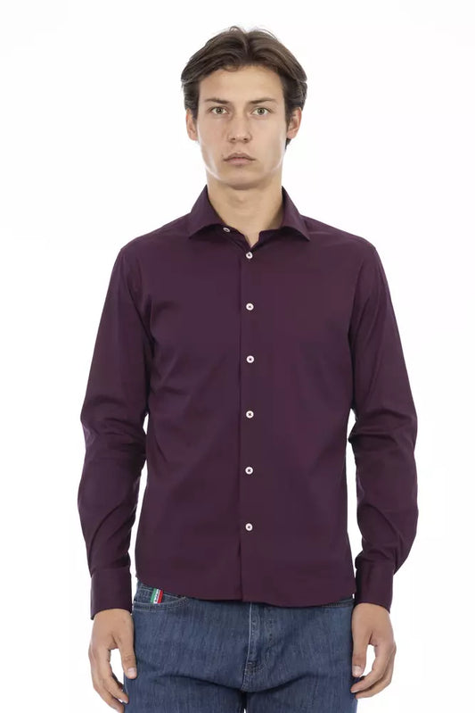 Bordeaux Cotton Mens Shirt