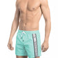 Light Blue Polyamide Men Swim Short