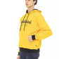 Yellow Cotton Men Hoodie