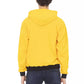 Yellow Cotton Men Hoodie