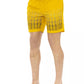 Yellow Polyester Men Swim Short