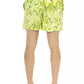 Green Polyester Men Swimwear