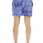 Light Blue Polyester Men Swimwear