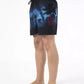 Black Polyester Men Swim Short