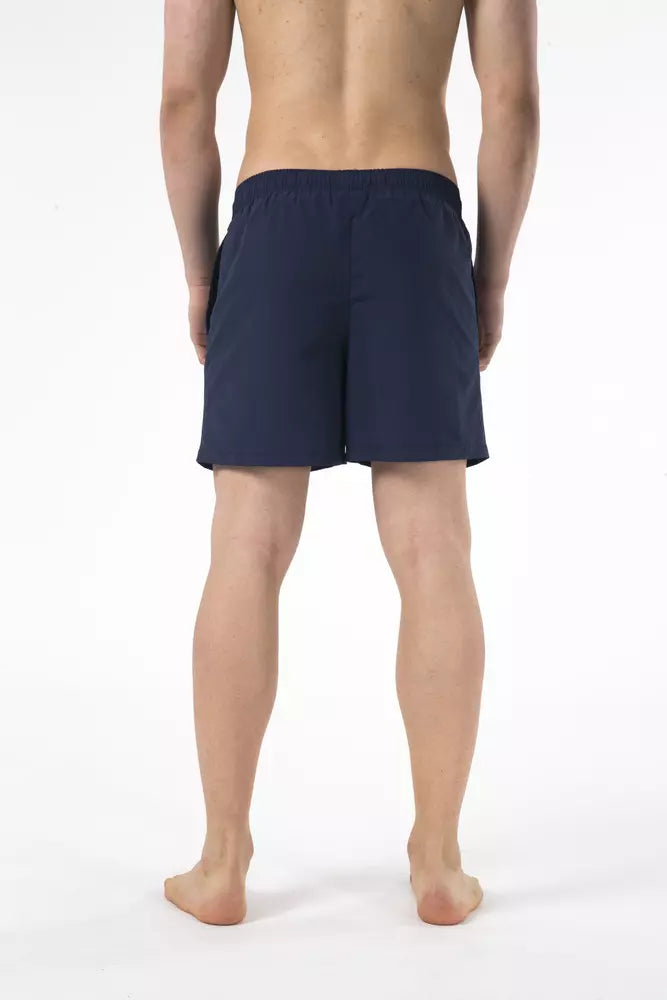 Blue Nylon Men Swim Shorts