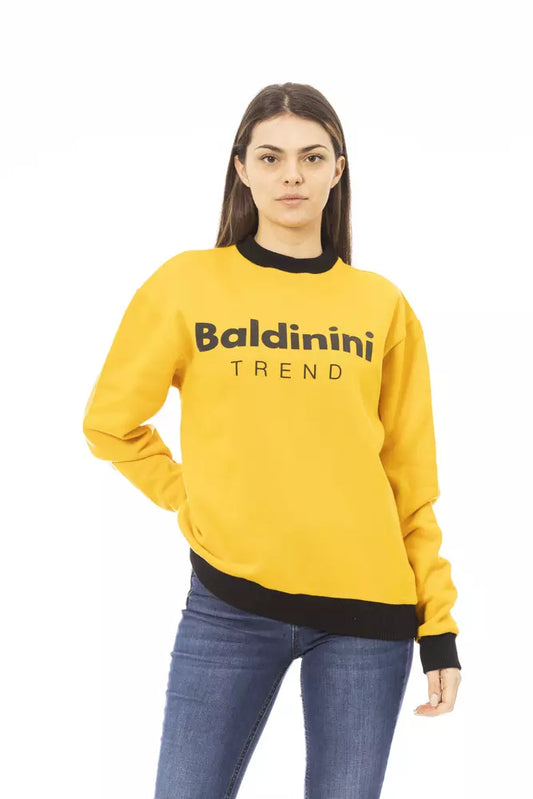 Yellow Cotton Women Sweater