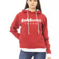 Red Cotton Women Hoodie