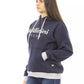 Blue Cotton Women Hoodie