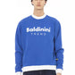 Blue Cotton Men Sweater