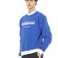 Blue Cotton Men Sweater