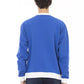 Blue Cotton Men Sweater