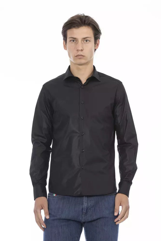 Black Polyester Mens Shirt