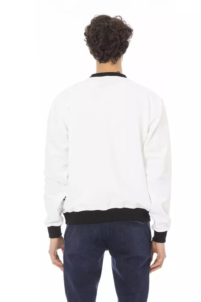 White Cotton Men Sweater