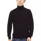 Black Fabric Men Sweater