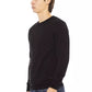 Black Fabric Men Sweater