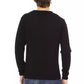 Black Fabric Men Sweater