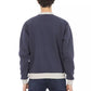 Blue Cotton Men Sweater