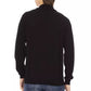 Black Fabric Men Sweater