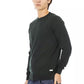 Green Fabric Men Crewneck Sweater