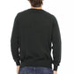 Green Fabric Men Crewneck Sweater