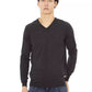 Gray Fabric Men Sweater