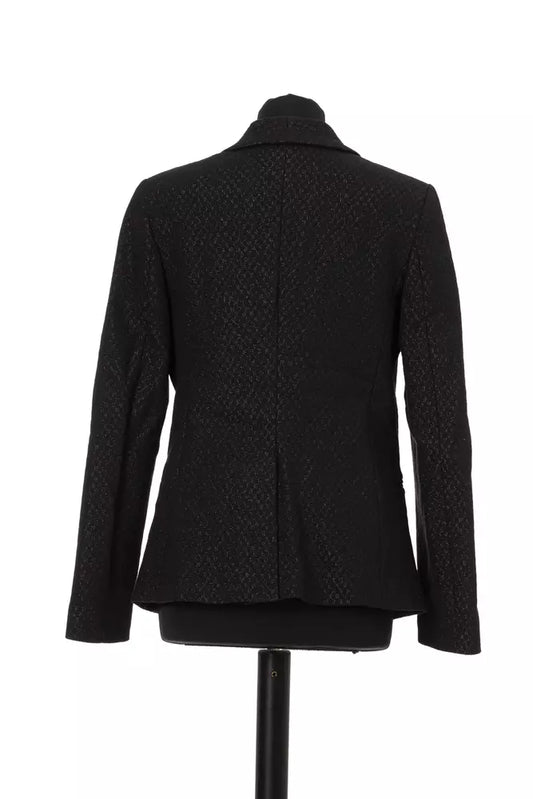 Black Cotton Women Blazer